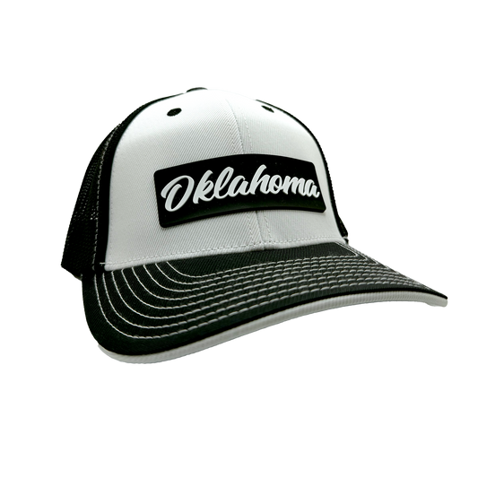 Oklahoma Cursive White Hat